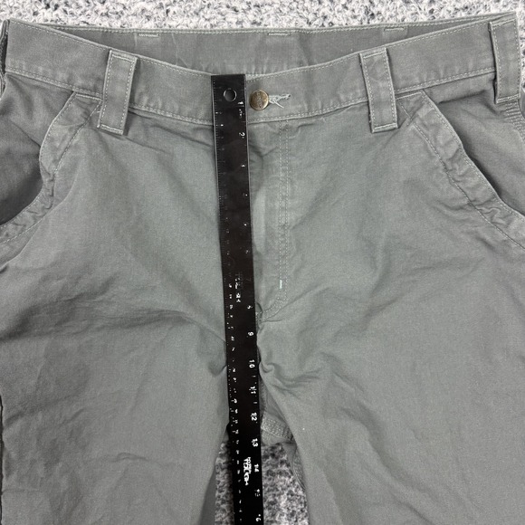 Carhartt Pants Mens 34x30 Green B151 FAT Loose Original Fit Carpenter Workwear - Picture 11 of 14